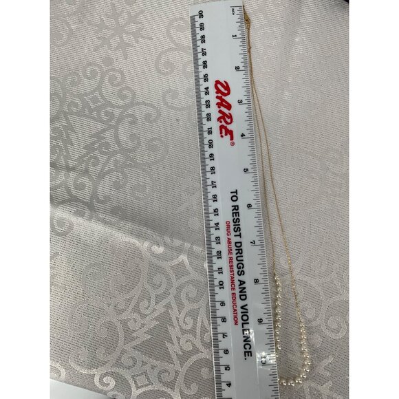 Orienta Cultured Pearls Necklace With Gold Chain & Velvet Box 27 Pearls Plus 1 - Picture 4 of 5